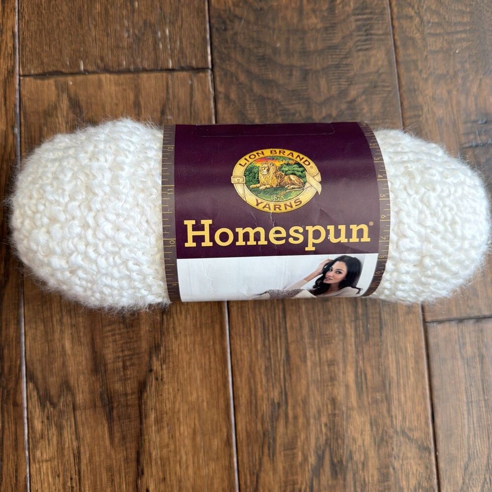 1 Skein Lion Brand Homespun Yarn HEPPLEWHITE Chunky 6oz 185yds